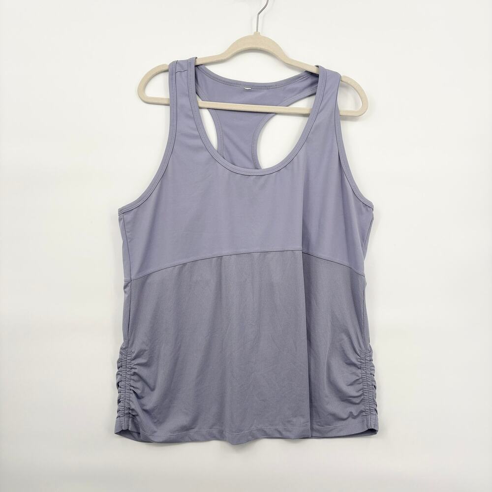 Fabletics Plus Size 1X Cashel Tank Top Racerback Purple Aster Activewear Stretch